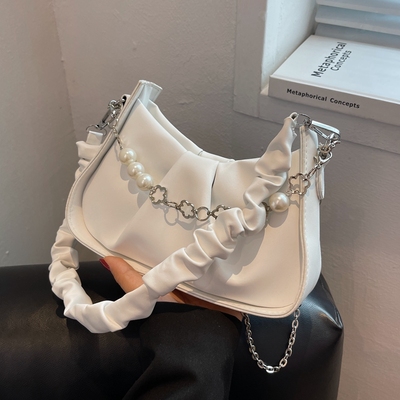 褶皱云朵包链条单肩斜挎日韩风