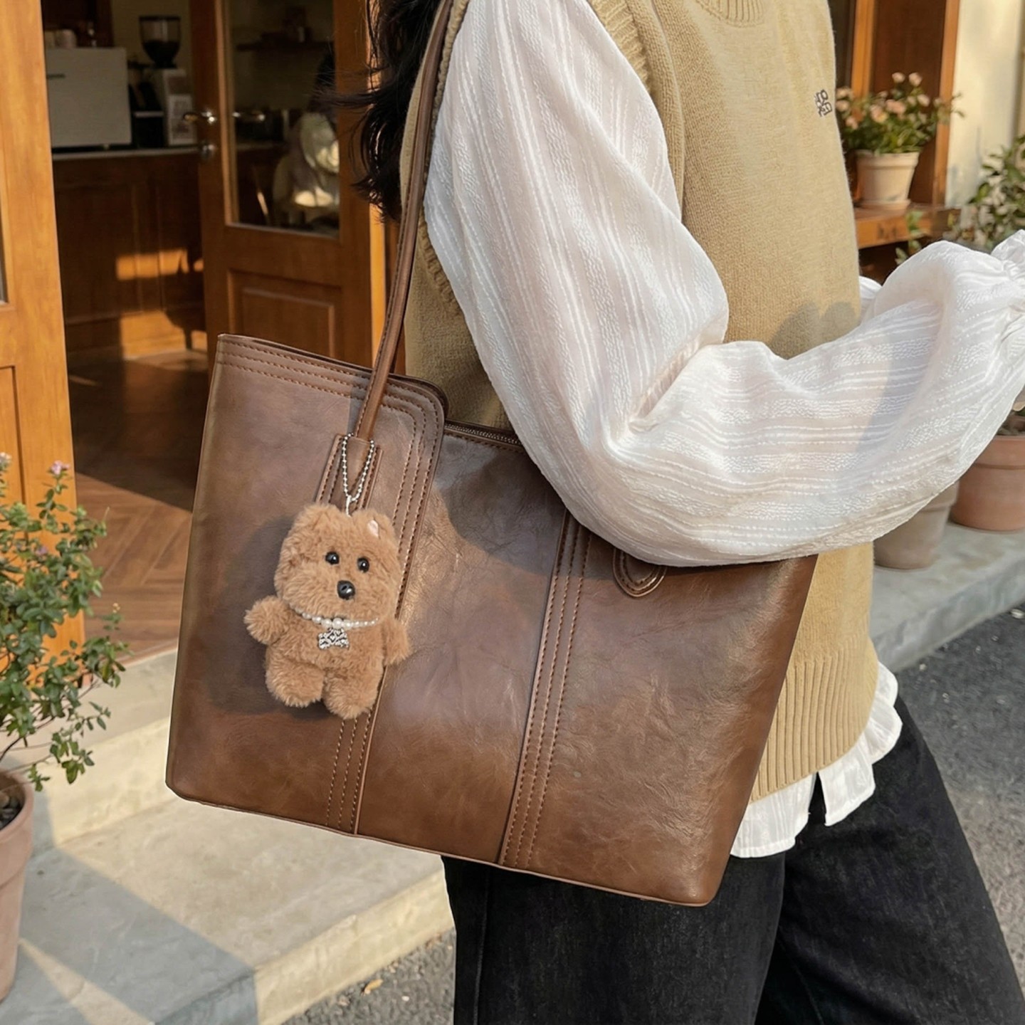 美拉德复古大包包女式2026新款大容量通勤托特包高级感百搭单肩包,箱包皮具/热销女包/男包,通用款女包,淘宝优惠券,粉丝福利购,淘宝优惠卷