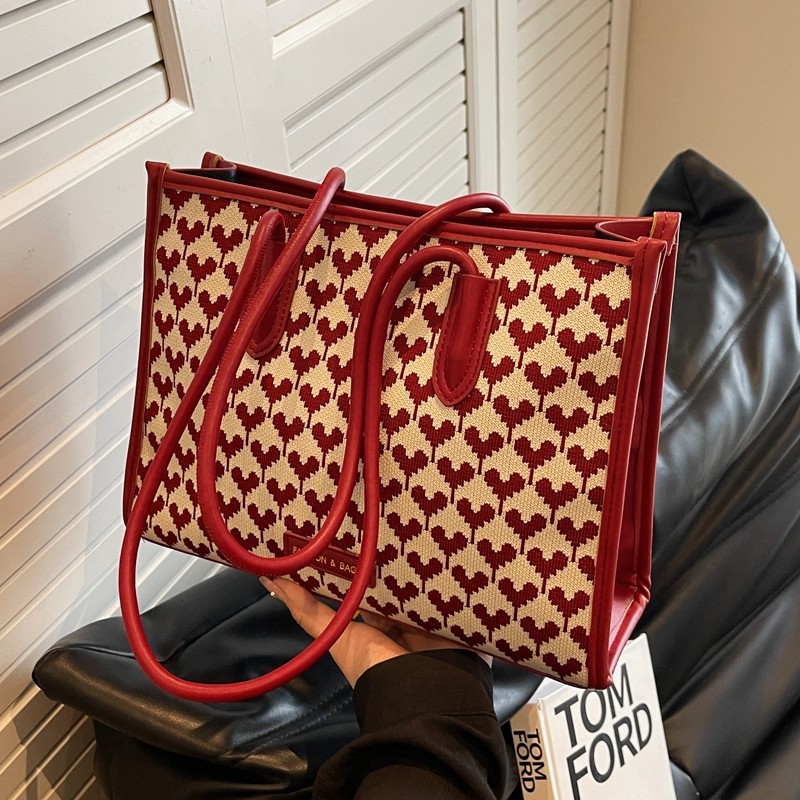 高级感婚包女2025新款伴娘包红包大容量单肩托特包红色结婚新娘包,箱包皮具/热销女包/男包,通用款女包,淘宝优惠券,粉丝福利购,淘宝优惠卷