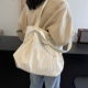 韩系慵懒风帆布包女夏季 大容量简约休闲单肩包学生上课通勤托特包