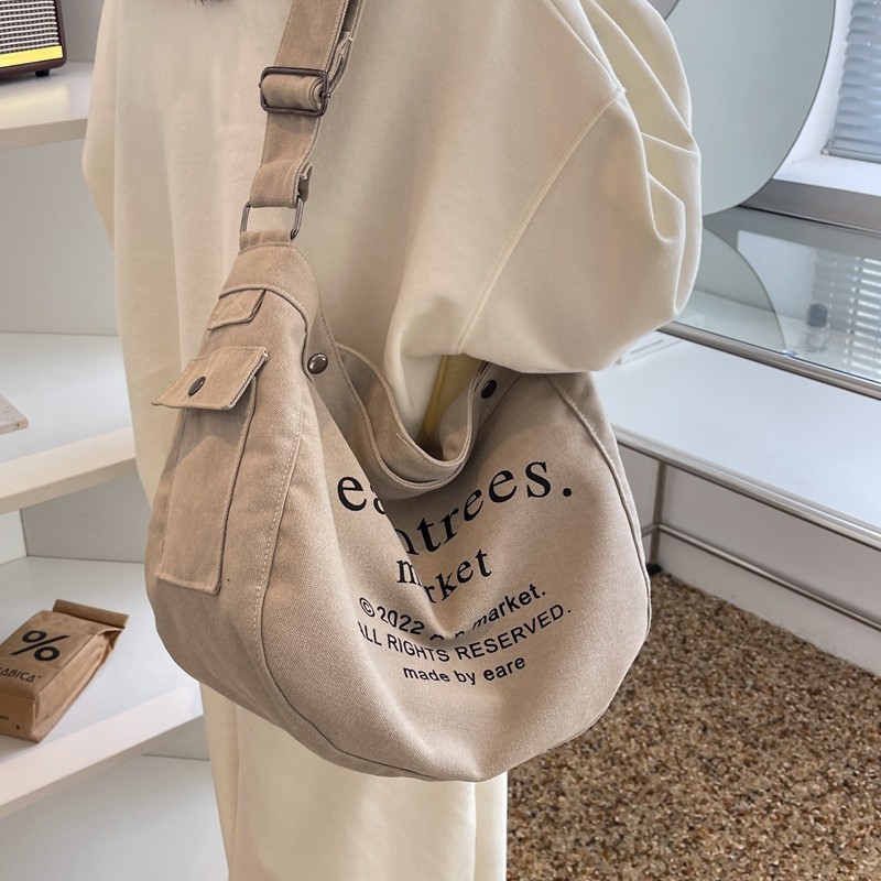 小众设计感帆布包包女2025新款秋冬潮百搭休闲斜挎包大容量托特包,箱包皮具/热销女包/男包,通用款女包,淘宝优惠券,粉丝福利购,淘宝优惠卷