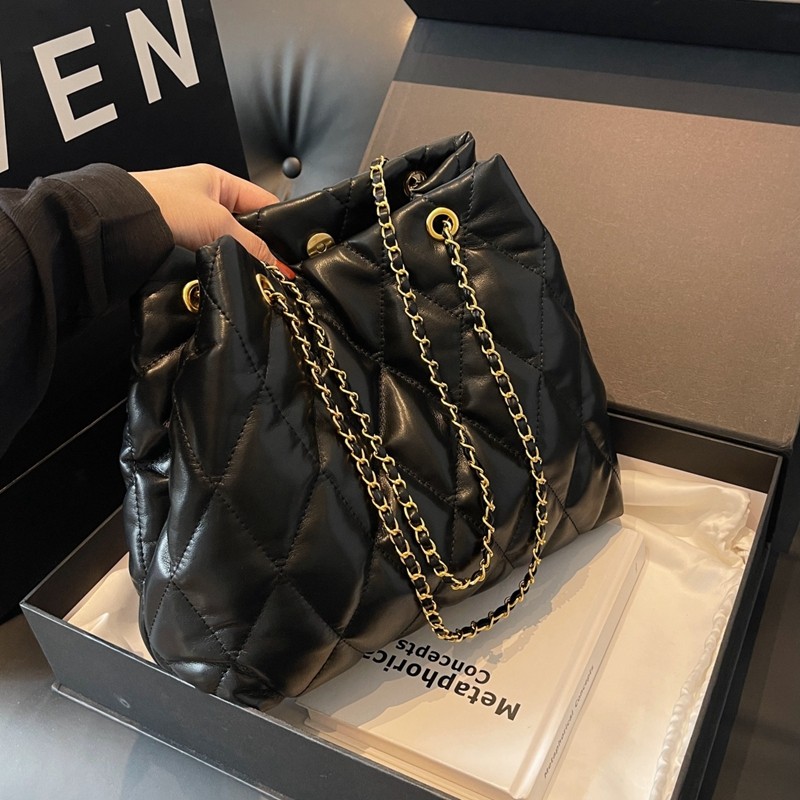 高级质感大容量包包女2025新款秋冬时尚单肩包菱格链条斜挎水桶包,箱包皮具/热销女包/男包,通用款女包,淘宝优惠券,粉丝福利购,淘宝优惠卷