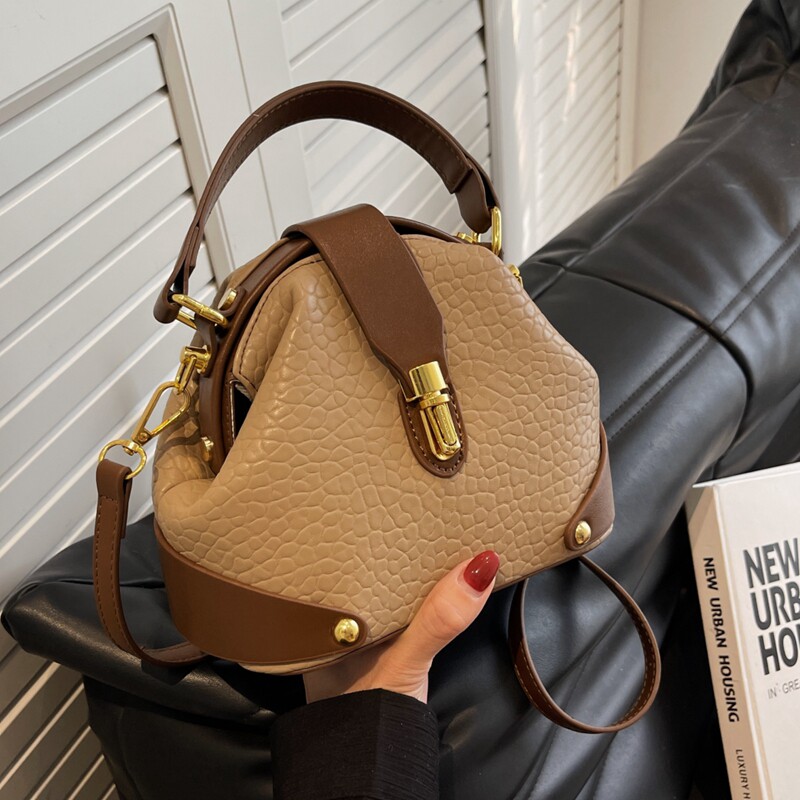 法式小众包包女2025新款秋冬百搭通勤斜挎包高级感撞色手提水桶包,箱包皮具/热销女包/男包,通用款女包,淘宝优惠券,粉丝福利购,淘宝优惠卷