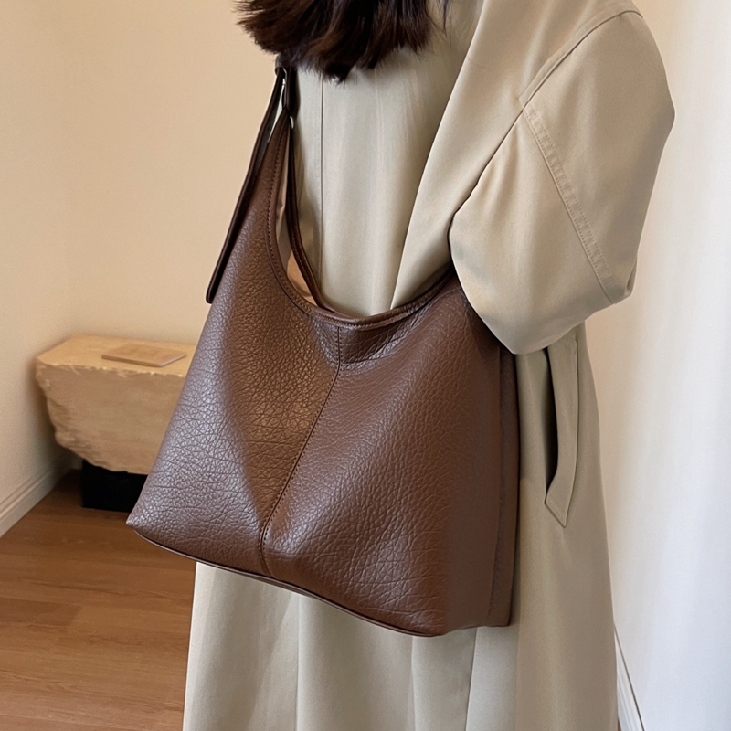 时尚复古简约百搭单肩斜挎托特包