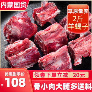 内蒙古羊肉羊蝎子2斤火锅羊骨架羊脊骨羊龙骨新鲜手把肉多肉量大