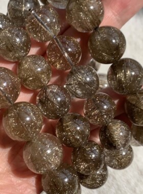 建木信使｜【收藏级】天然魔鬼发晶无优化净体水晶手串 原石原矿