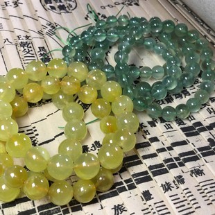 建木信使|【高品质】天然葡萄石黄金葡萄渐变绿色水晶手串原矿