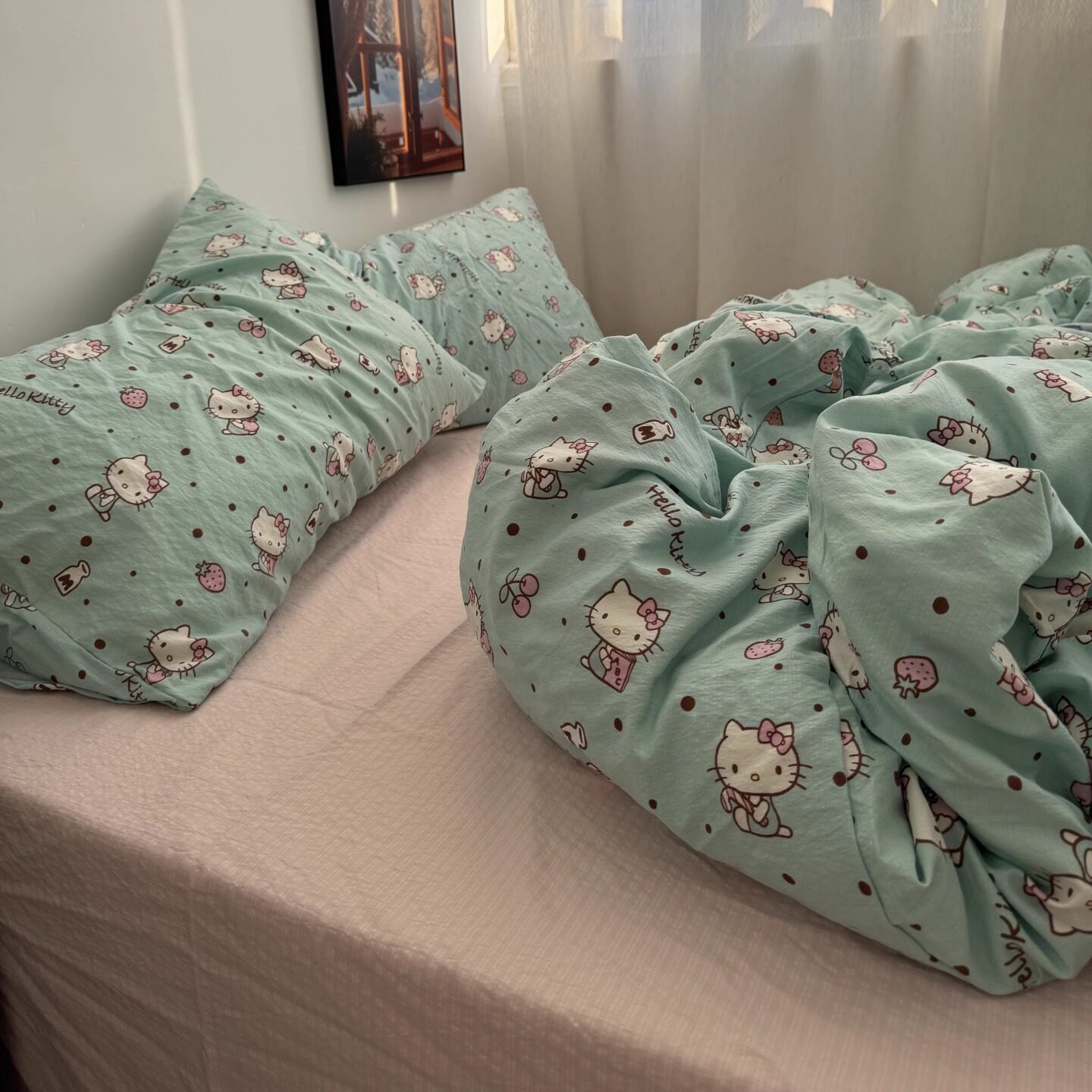 小清新HelloKitty少女心四件套