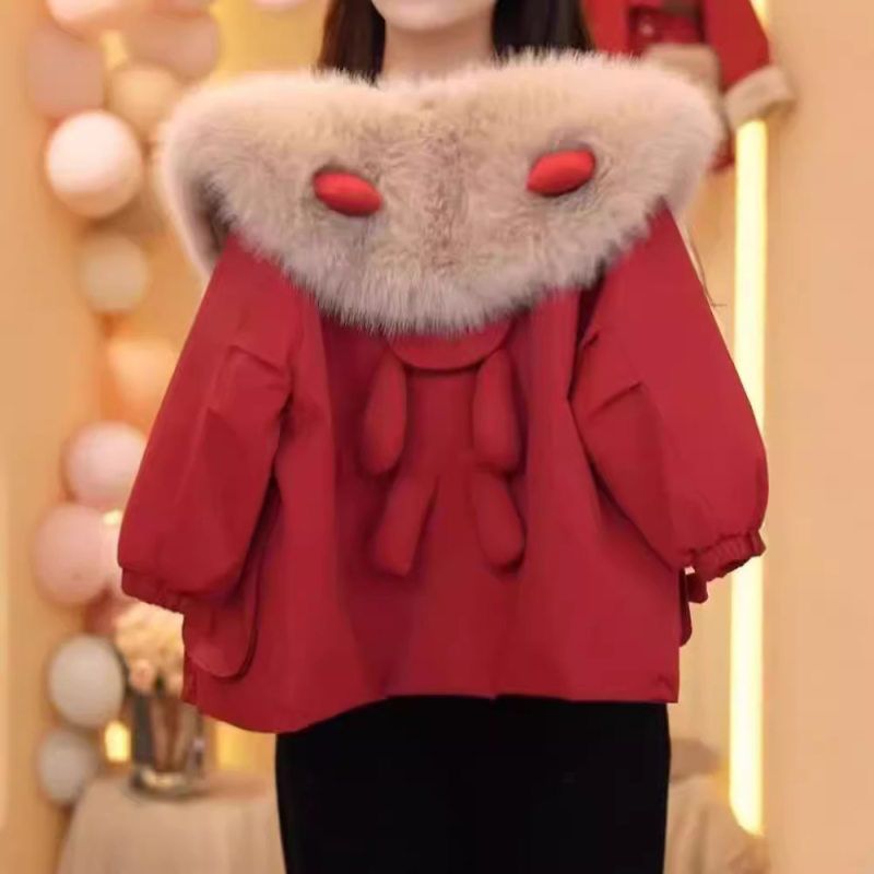 女童棉衣冬装派克服2025新款普通外套