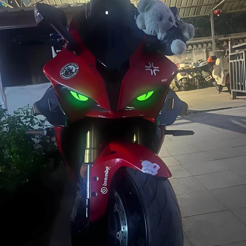 适用钱江新款赛600/450/250/150改装小恶魔眼睛立体夜光猫眼贴纸,摩托车/装备/配件,贴纸/贴膜,淘宝优惠券,粉丝福利购,淘宝优惠卷
