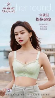 黛春妮无钢圈内衣女无痕上托收副乳聚拢文胸小胸显大平胸加厚胸罩