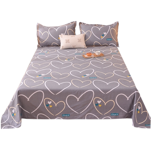 加厚全棉斜纹磨毛床单单件双人单人1.2纯棉被单1.5米1.8m床单子女