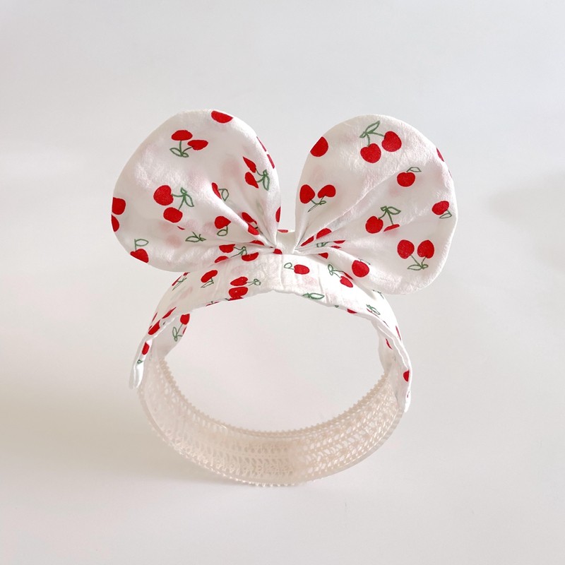 春夏宝宝发带发饰品头带护囟门帽纯棉立体蝴蝶结头花韩版可爱超萌