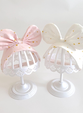 宝宝发带蝴蝶结立体棉柔软新生儿百天婴幼儿周岁女童发箍护囟门