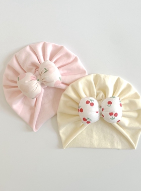 婴儿印度帽子春秋冬纯棉护头囟门帽0-3-6-12个月宝宝新生儿包头帽