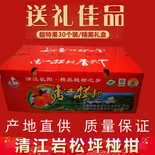 长阳清江岩松坪椪柑30枚超特级当季新鲜水果橘子礼盒整箱包邮