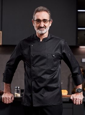 高端厨师长袖工作服星级酒店行政总厨高档西餐厅咖啡店秋冬季男女