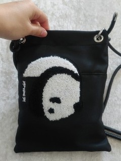 可爱熊猫包包女斜挎手机包竖款小包超火百搭韩版手机袋零钱包女包