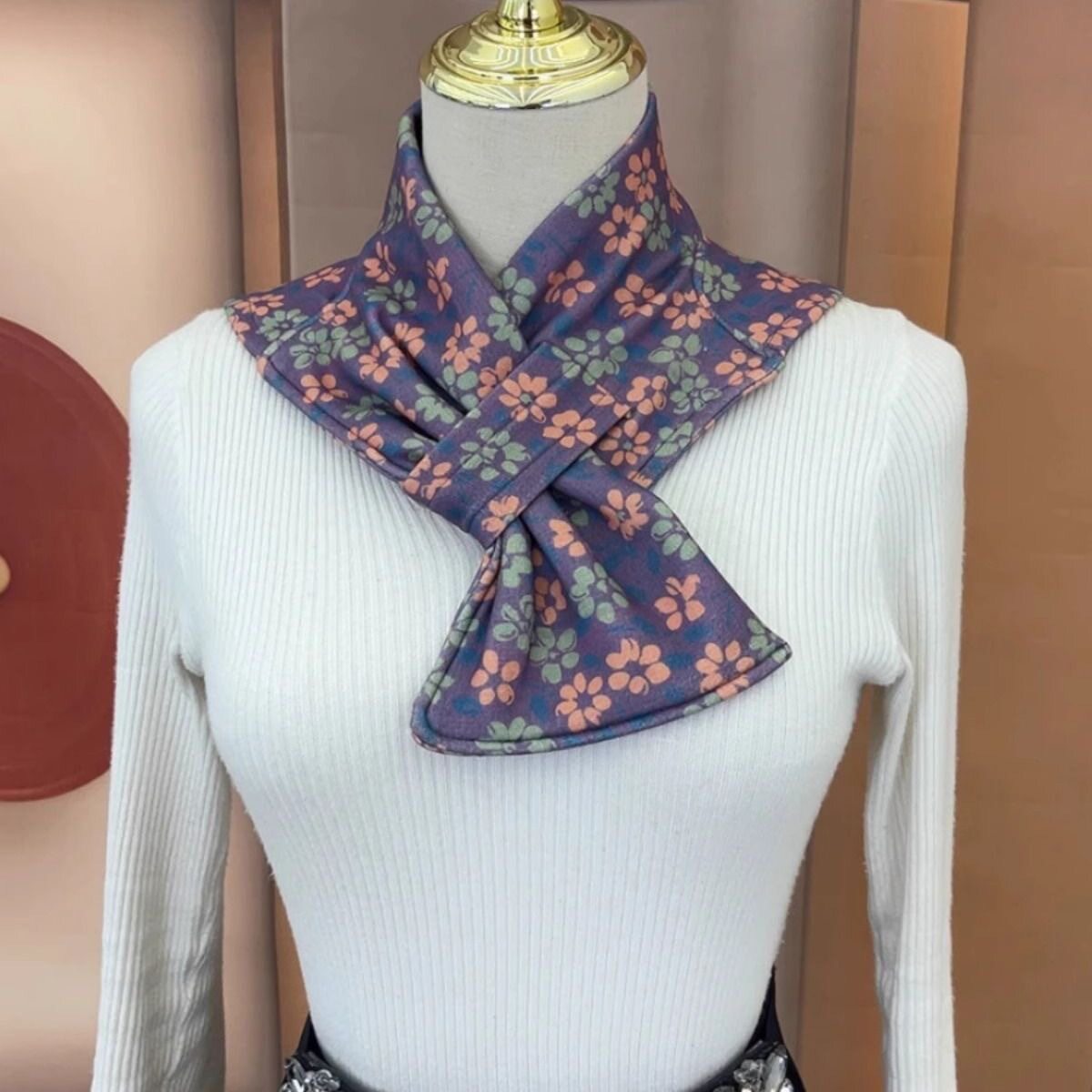 新款护颈围巾带兜保暖防风