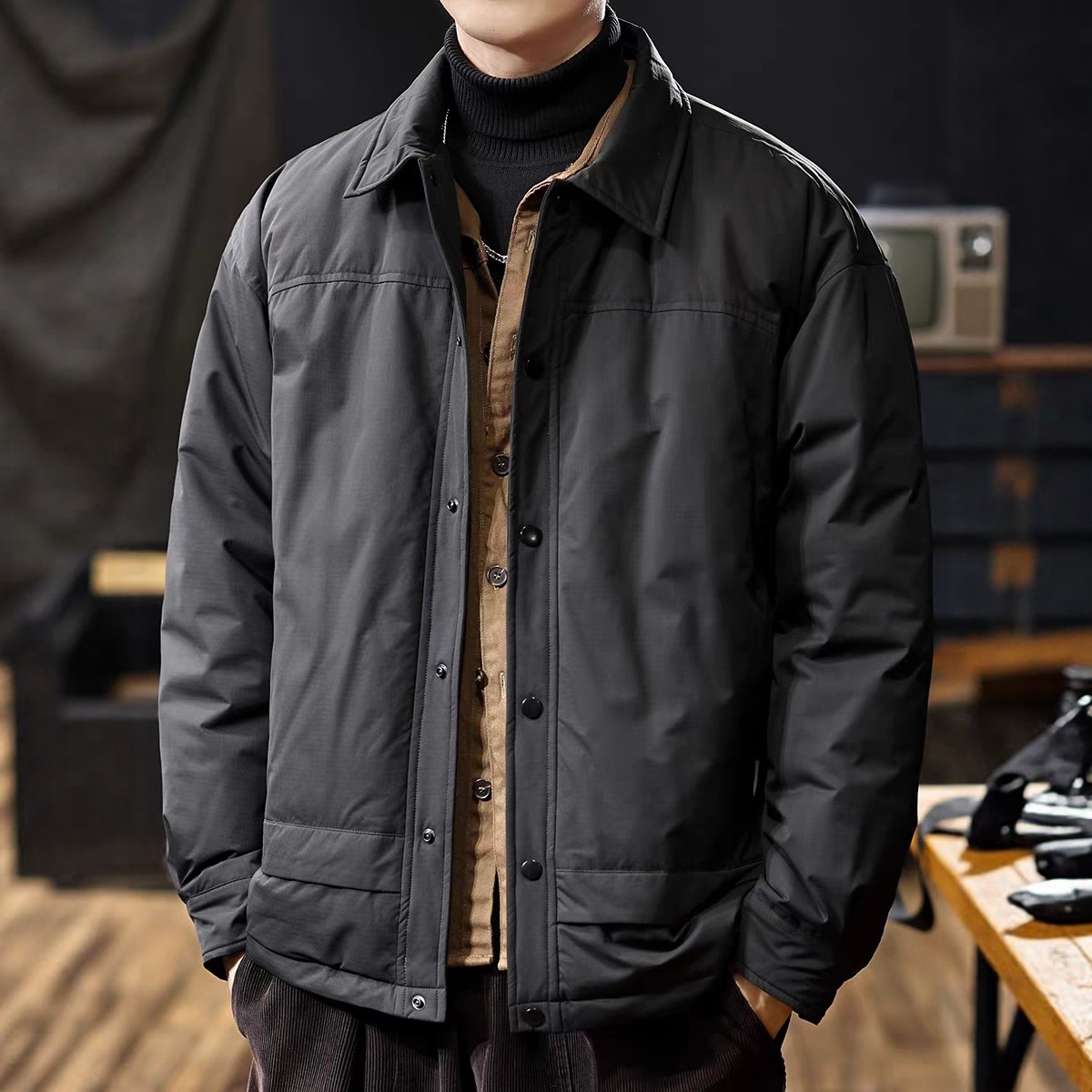 冬季新款2025轻薄棉袄羽绒服男高端爆款高级感棉服男士夹克外套潮