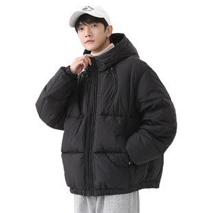 羽绒服男冬季轻薄款2024年新款青少年男款潮牌短款面包服男装外套