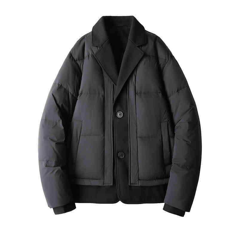 90白鸭绒夹克翻领轻薄羽绒服男短款商务休闲冬季新款潮牌冬装外套