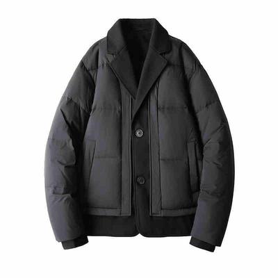 90白鸭绒夹克翻领轻薄羽绒服男短款商务休闲冬季新款潮牌冬装外套