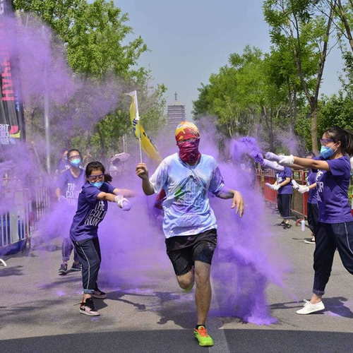 Цвет бега порошкообразной марафон пудры 100 грамм уличного стрельбы, съемки, выстрел, кукурузный крахмал, цвет r