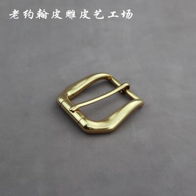 复古纯铜皮带扣头男针扣美式环保黄铜皮带扣滚轴规格30mm纯铜针扣