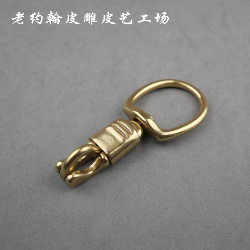 纯铜狗扣钩扣勾扣美式复古黄铜黄铜马具用伸缩安全扣钩扣登山扣