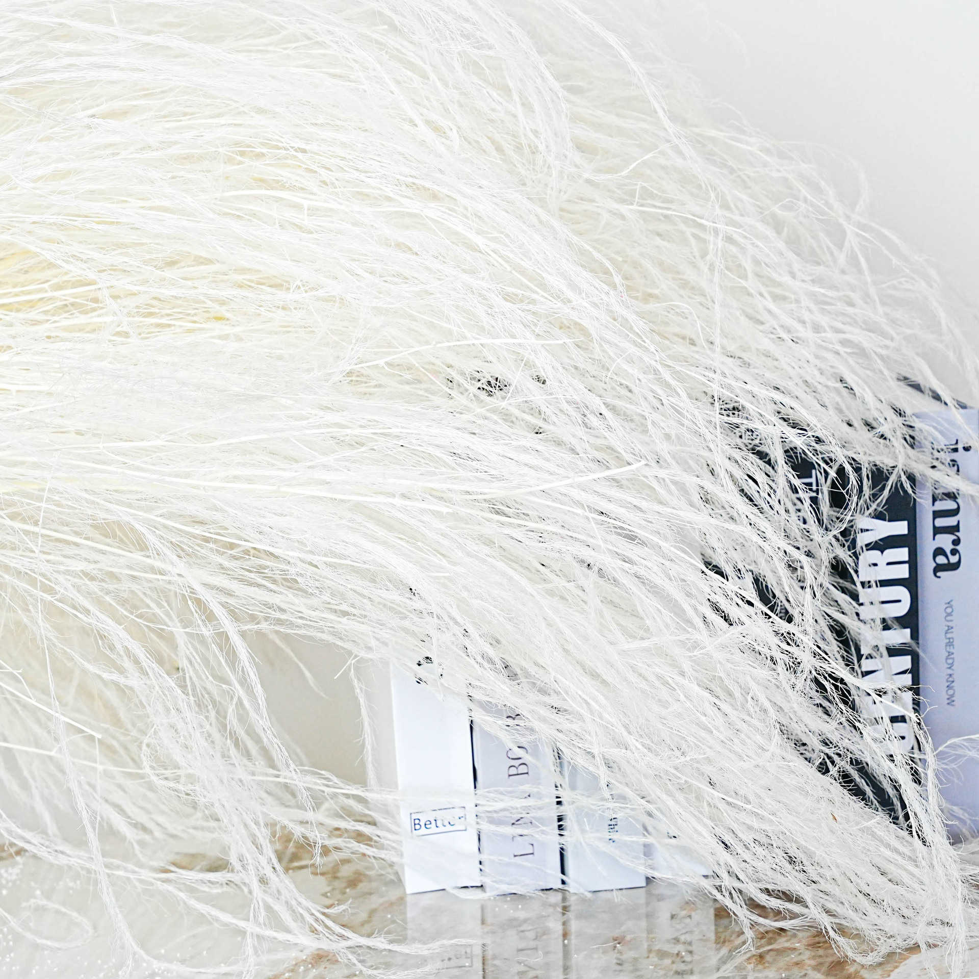 龙须草永生花长毛草芦荀草婚庆道具直销粉色白色仿真仿真花艺