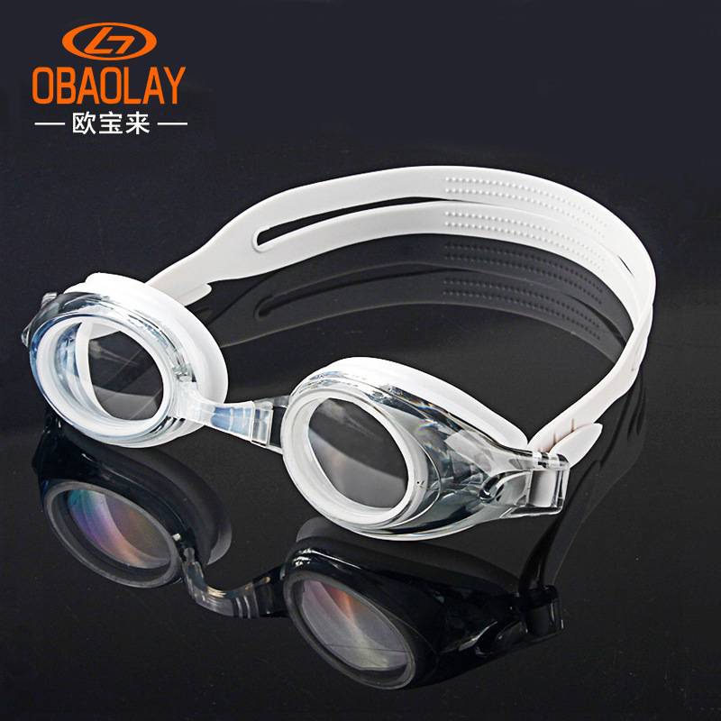 OBAOLAY防雾防水高清专用游泳眼镜装备男女通用专业近视泳镜