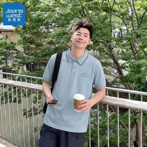 真维斯polo衫男夏季透气亲肤男士短袖t恤运动时尚男款半袖青少年y