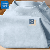 休闲上衣男款 真维斯男士 纯棉宽松潮流男装 衣服美式 t恤长袖 春秋款