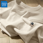 男士 真维斯纯棉t恤短袖 上衣L 男夏季 休闲半袖 男款 青少年圆领套头衫