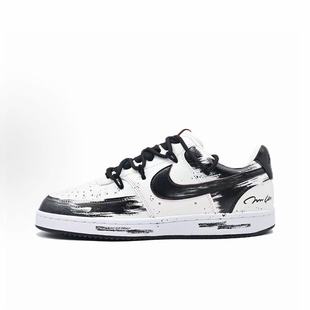 DM1187 101 Vision 哥特手绘 Court Nike 定制球鞋 低语古堡