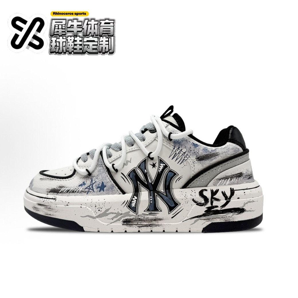 【定制球鞋】MLB Chunky Liner 星茫之夜涂鸦街头3ASXCA12N-50WHS
