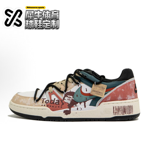 Nikefull解构定制涂鸦做旧运动鞋