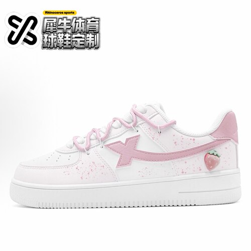 特步定制低帮球鞋手绘涂鸦少女
