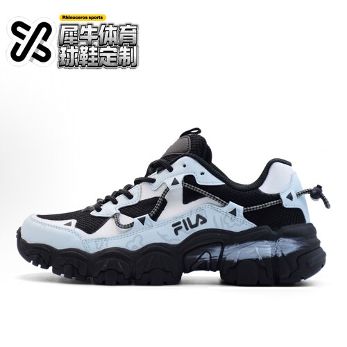 【定制球鞋】FILA斐乐 春田花野 喷绘 清新 黑蓝 1JM02570F-001