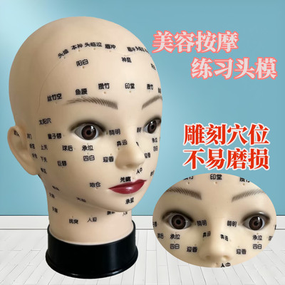 美容练习按摩头假模具软质