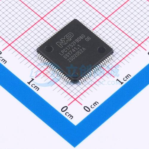 全新LPC1752FBD80K单片机LQFP-80(12x12) 100MHz 32 Bit 64KB