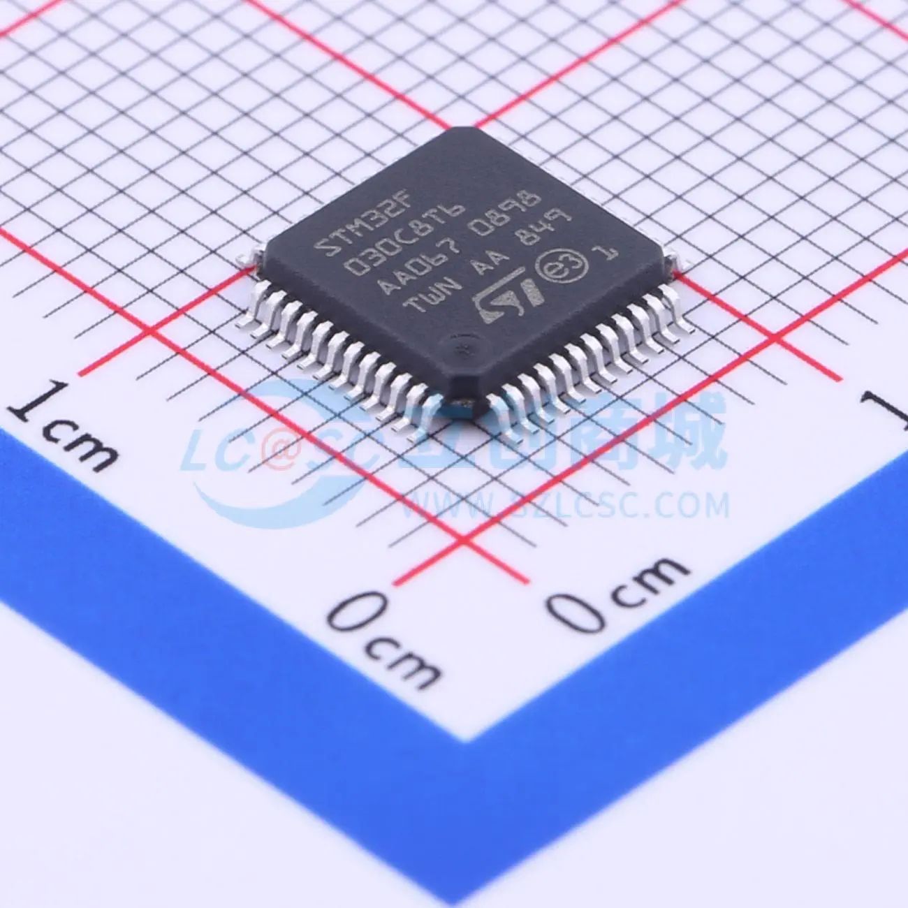 全新STM32F030C8T6单片机LQFP-48(7x7) 48MHz 32 Bit 64KB 可开票