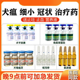 犬细小瘟干扰素套餐犬瘟药单抗病毒治疗药抗体血犬清狗瘟热干扰素