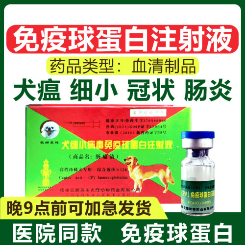 免疫球蛋白注射液犬瘟细小治疗套餐狗瘟热干扰素血清狗狗药单抗体