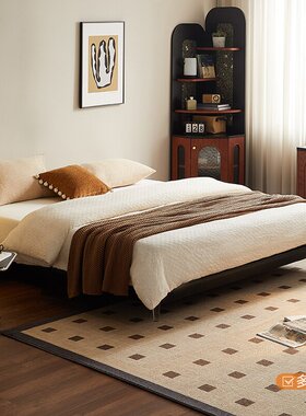 全友家居门店款 93676 仿皮无床头床体皮艺双人床1.35 1.5 1.8米