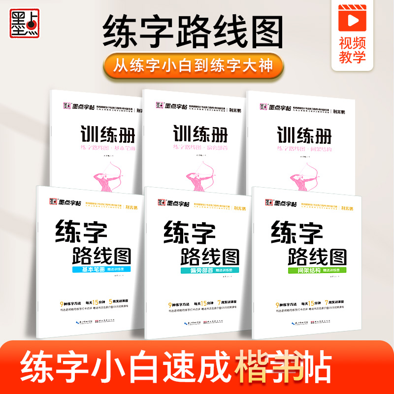 墨点楷书初学者入门练字路线图