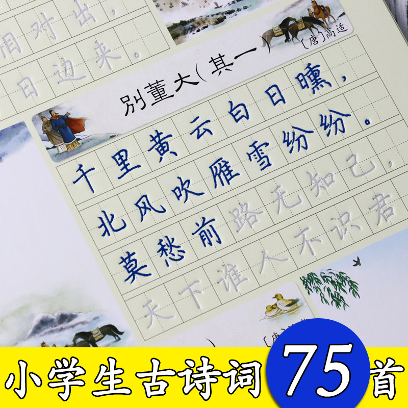 硬笔书法速成练字板反复使用墨点荆霄鹏正楷练字帖小学生古诗楷书字帖