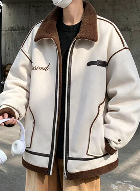 皮毛一体加厚大码男棉服