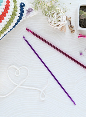 KnitPro Trendz进口双头钩针工具30cm传统突尼斯阿富汗针毛衣针